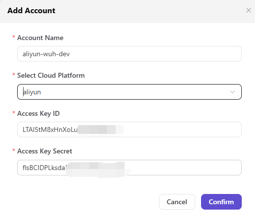 Add a cloud account