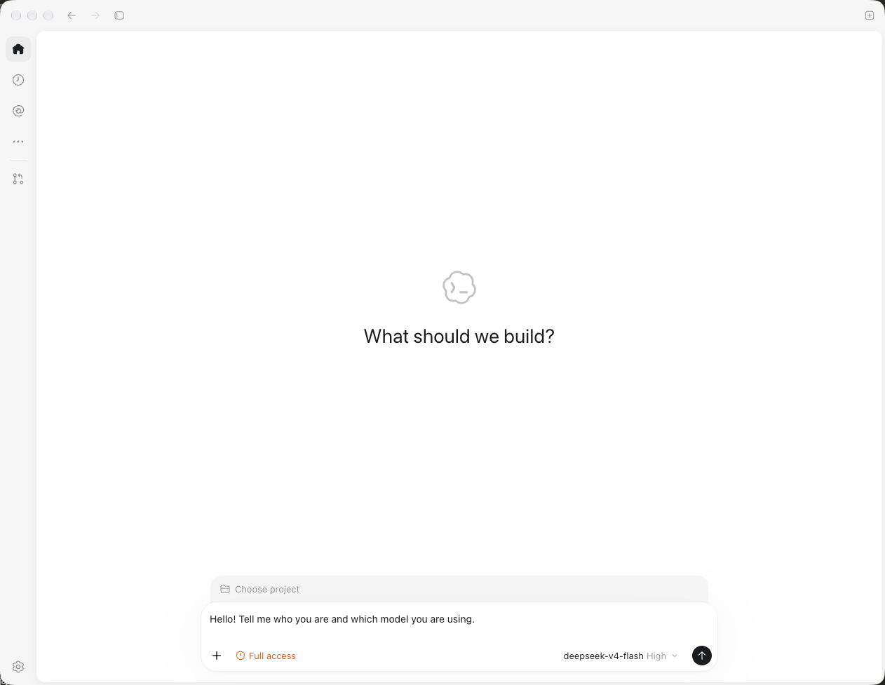 Send a test message in Codex